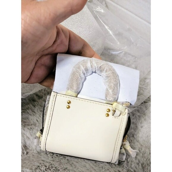 COACH 1941 Rogue Mini Charm TEA ROSE Chalk /Gold NWT - Picture 4 of 10